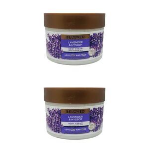 Beloved Lavender & Hyssop Body Cream with Essential Oils - Set of 2 - 10 oz x 2